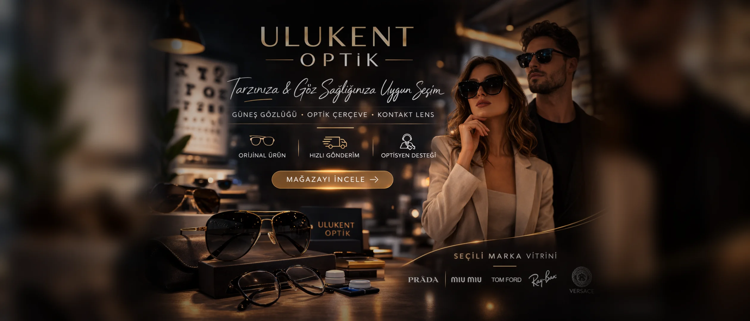 Orijinal güneş gözlükleri • Optisyen desteği • Aynı gün mağaza desteği (Menemen/İzmir)